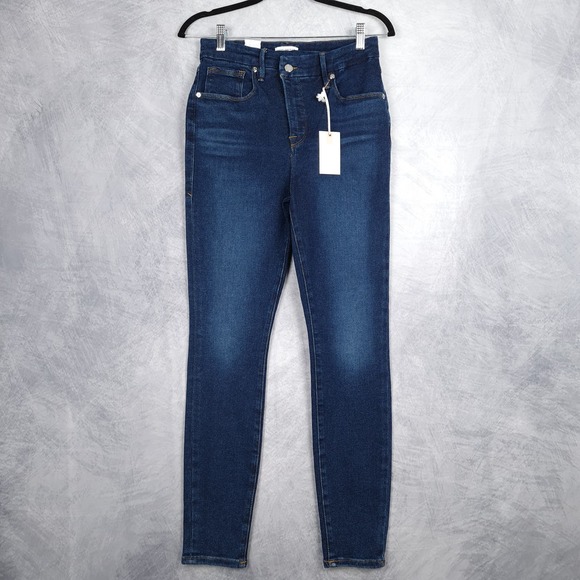 Good American Denim - Good American Skinny Jeans in Dark Blue Wash